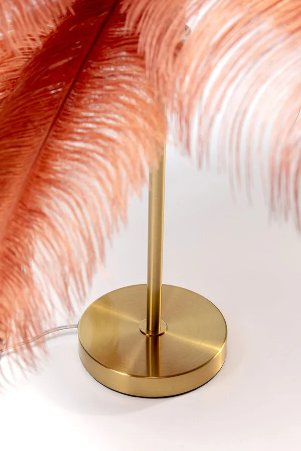 Lampa stołowa FEATHER PALM - rdzawy/złoty