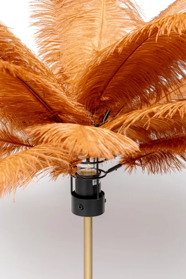 Lampa stołowa FEATHER PALM - rdzawy/złoty