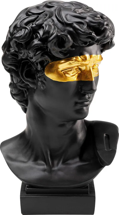 Figurka dekoracyjna DAVID EYES 30 - czarny/złoty