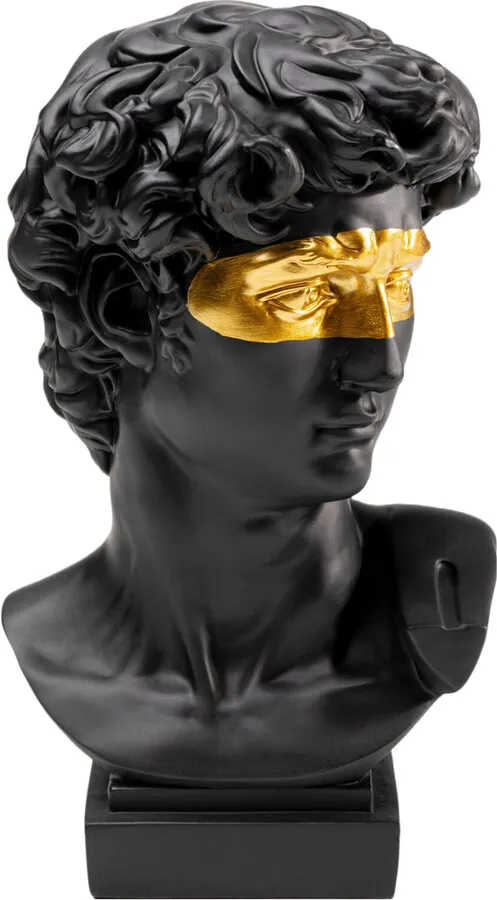 Figurka dekoracyjna DAVID EYES 30 - czarny/złoty