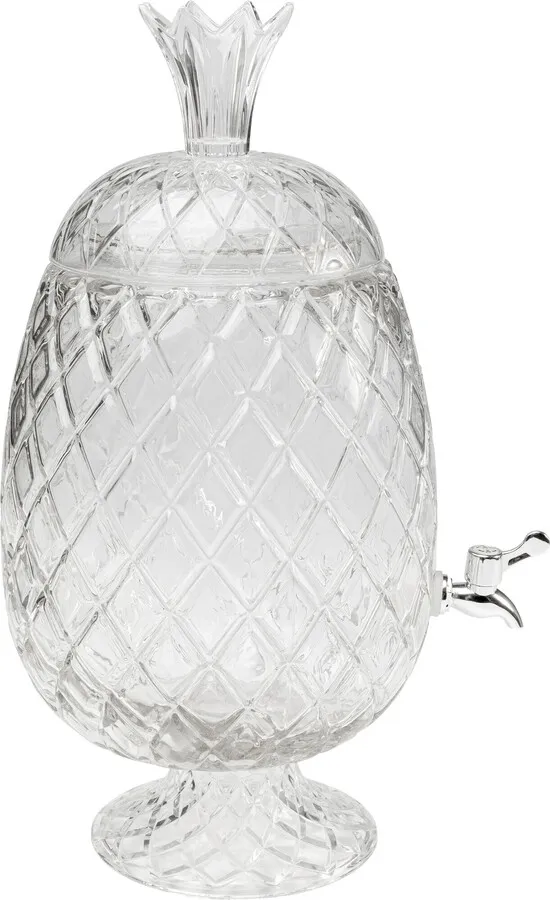 Słoik do napojów z kranikiem PINEAPPLE - transparentny