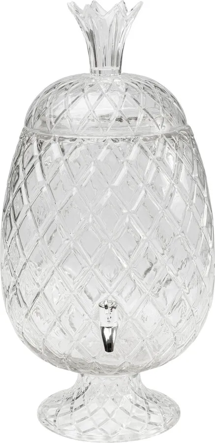 Słoik do napojów z kranikiem PINEAPPLE - transparentny