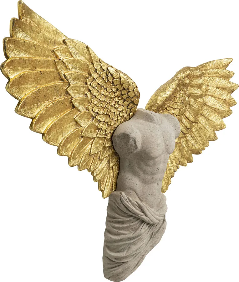 Dekoracja ścienna GUARDIAN ANGEL MALE 124x71 - beżowy/złoty