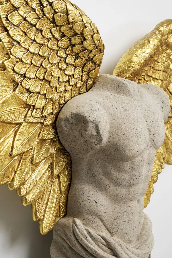 Dekoracja ścienna GUARDIAN ANGEL MALE 124x71 - beżowy/złoty