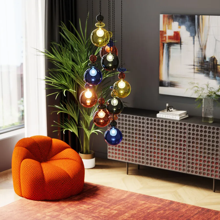 Lampa wisząca MAZZO NOVE SPIRAL - multikolor