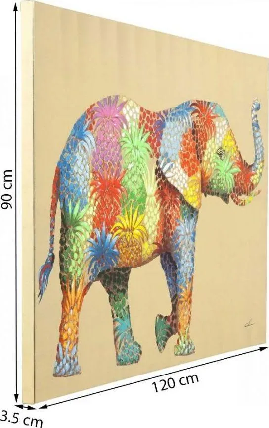 Obraz FLOWER ELEFANT 120x90