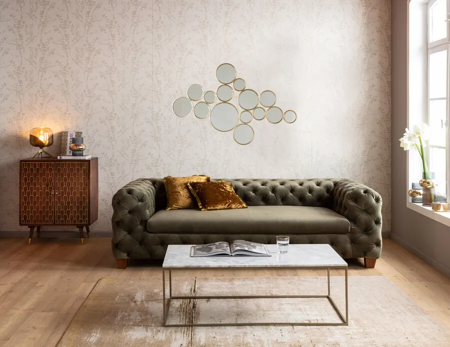 Lustro wiszące BUBBLES 138x93 - mosiądz