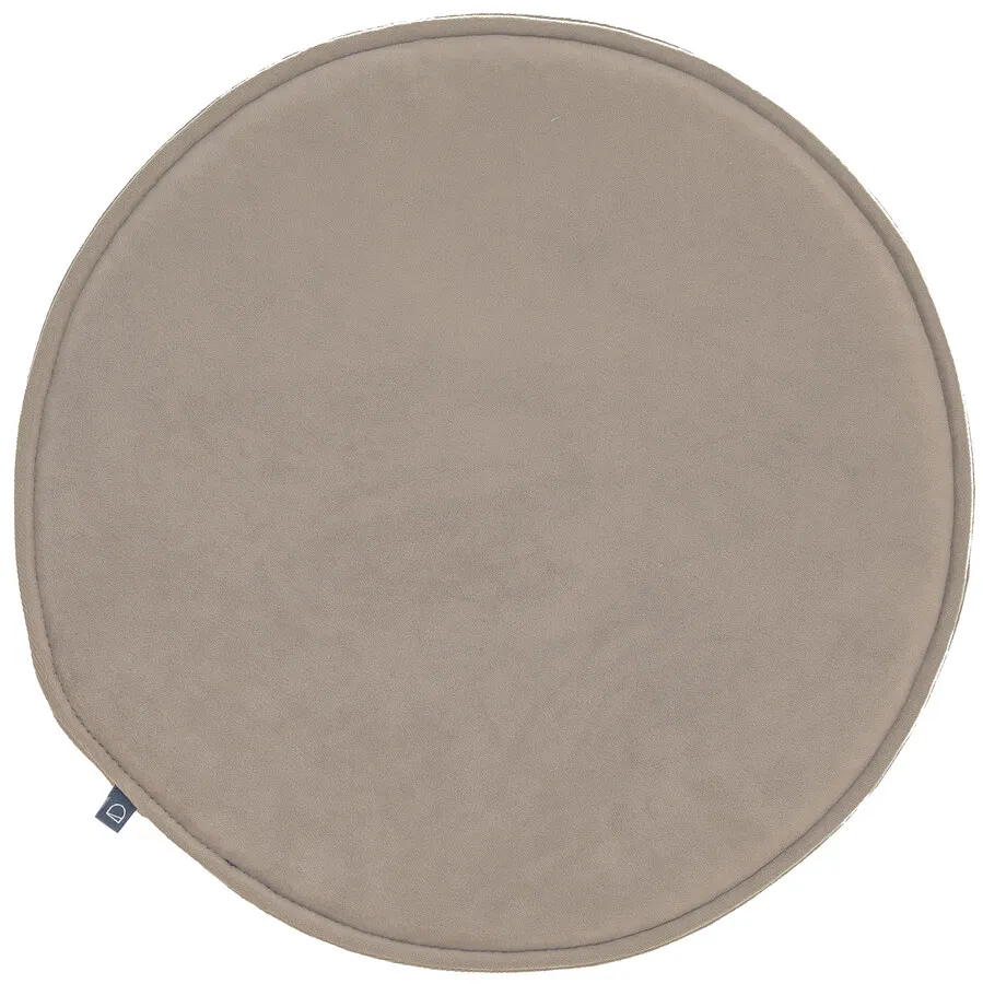 Welurowa poduszka na krzesło RIMCA 35 cm - ciemny beżowy