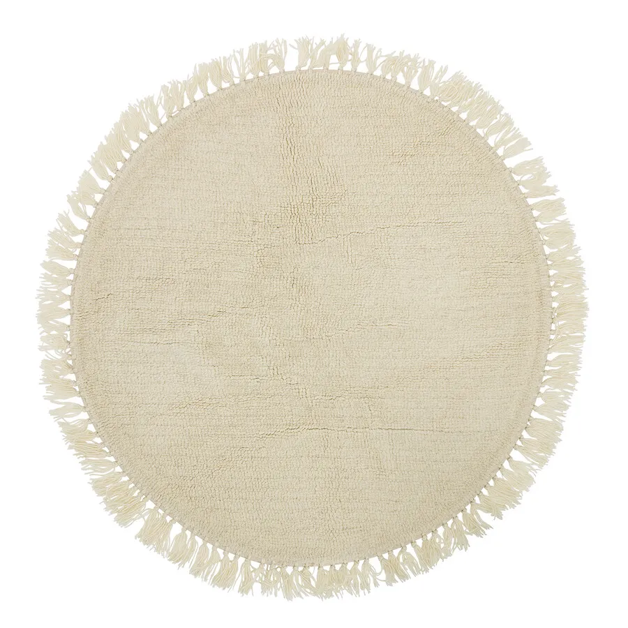 Dywan okrągły LENEA 110 cm - kremowy