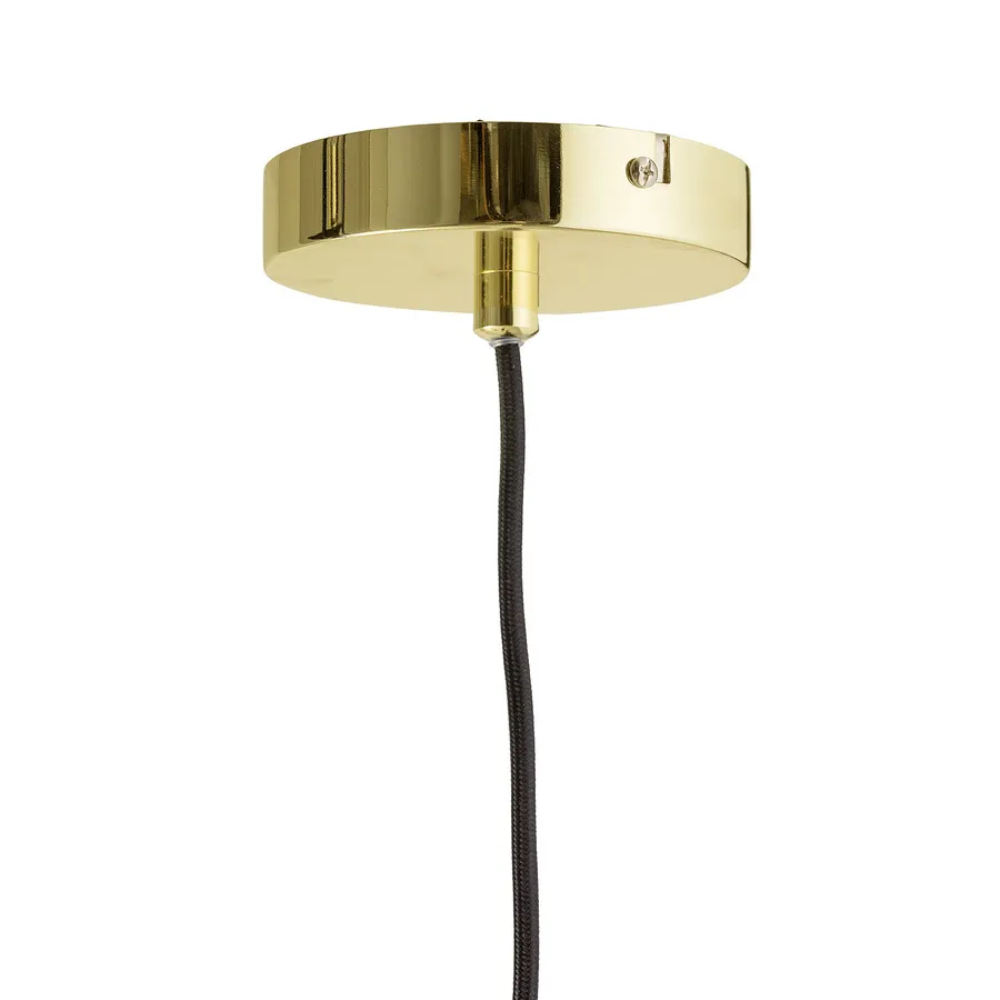 Lampa wisząca z doniczką CARALINA - złoty/czarny