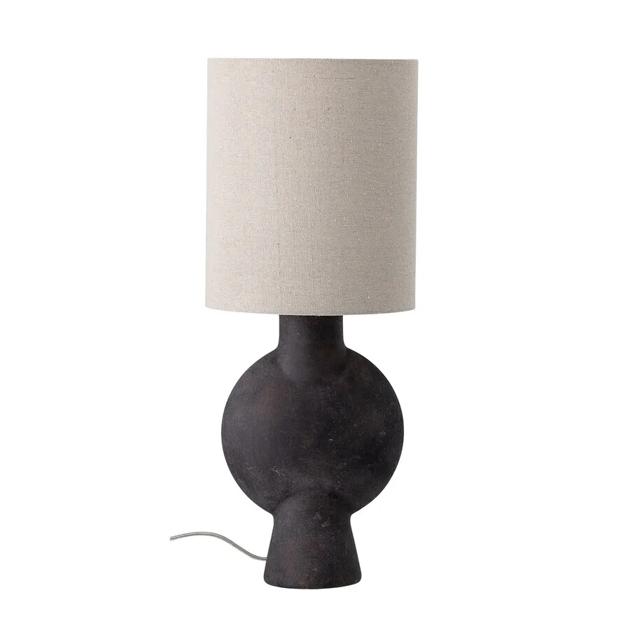 Lampa stołowa z terakoty SERGIO - brązowy/beżowy
