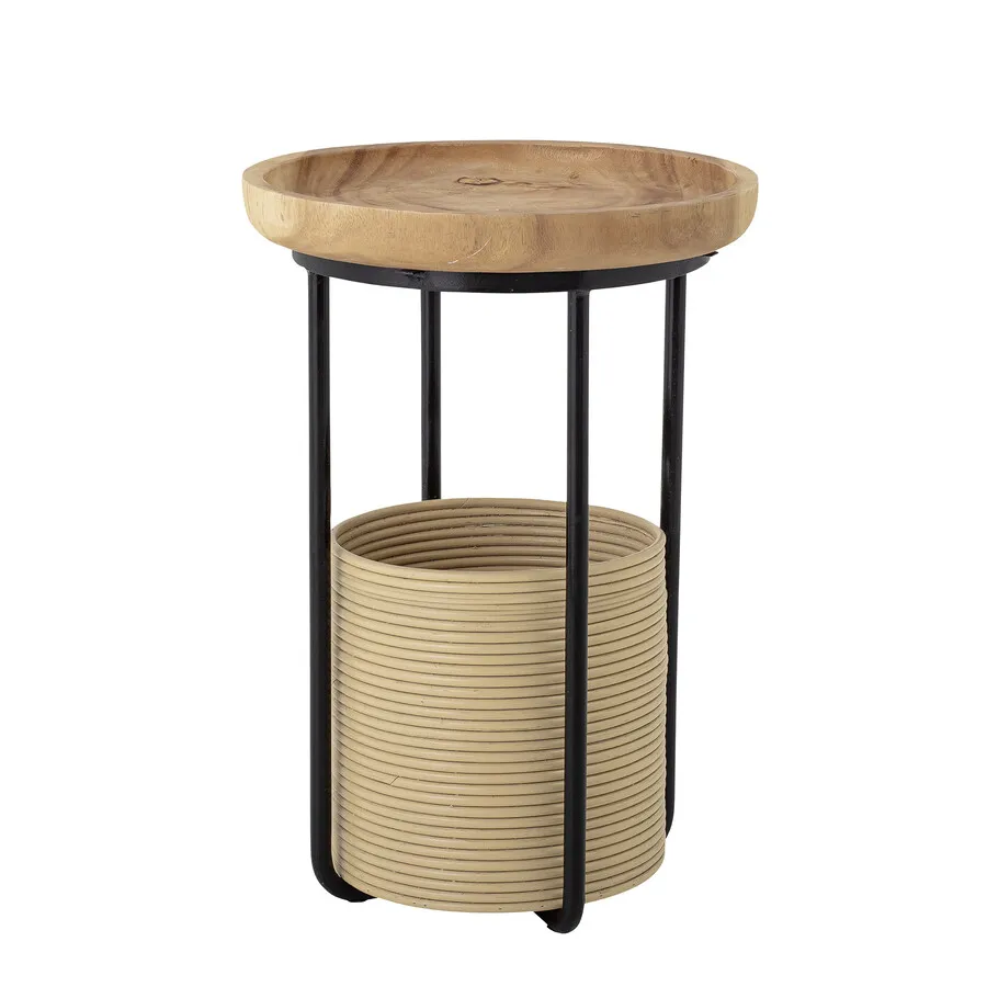 Stolik pomocniczy HITTI  Ø45 cm - naturalny