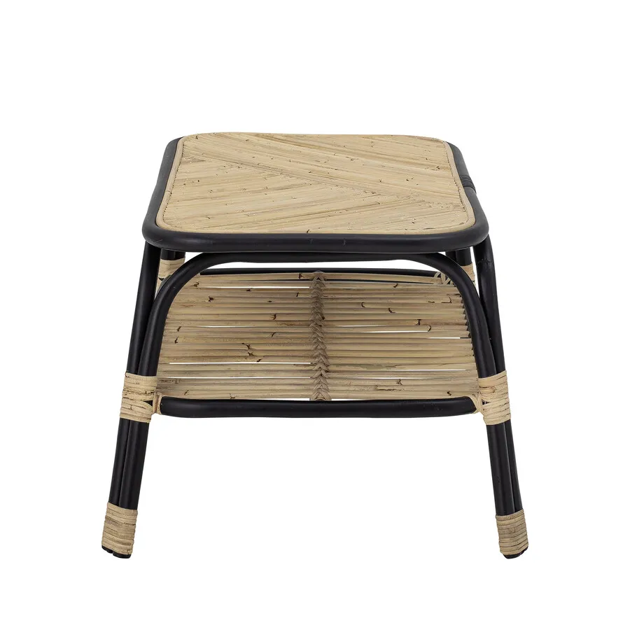 Stolik kawowy LOUE 79x54 cm - naturalny /czarny