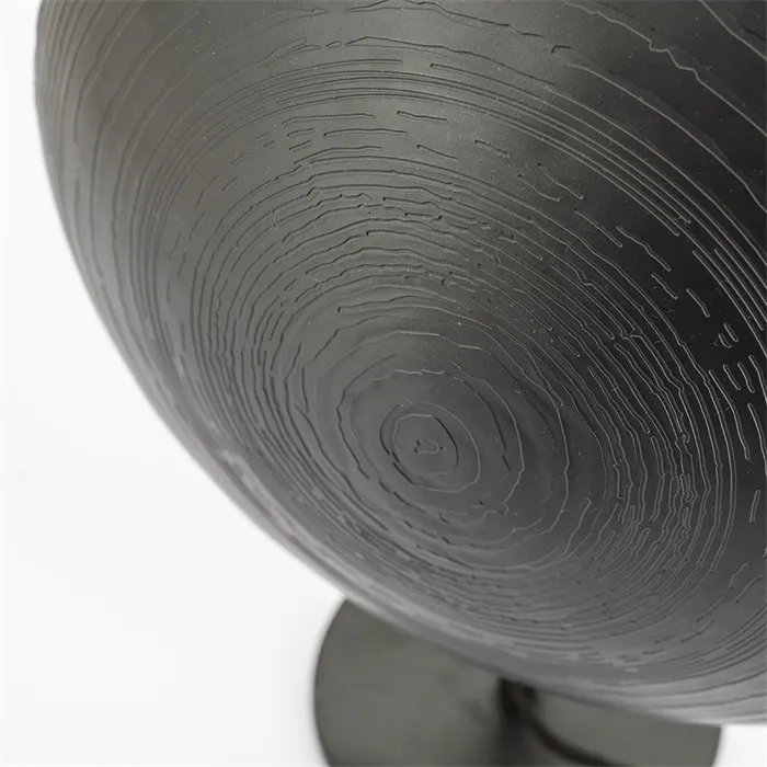 Lampa stołowa metalowa czarna 33x40 cm