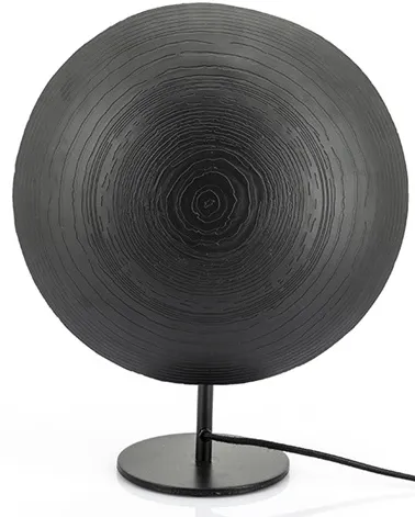 Lampa stołowa metalowa czarna 33x40 cm