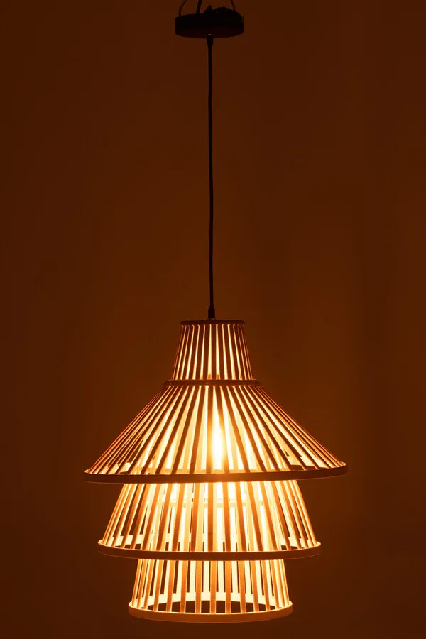 Lampa wisząca, duża - naturalny