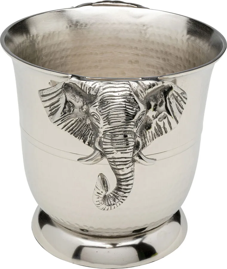 Cooler do wina HAPPY ELEPHANTS - srebrny