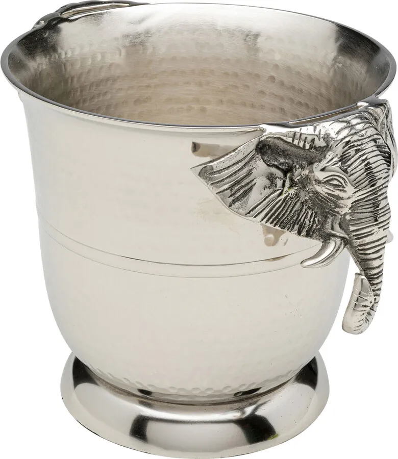 Cooler do wina HAPPY ELEPHANTS - srebrny