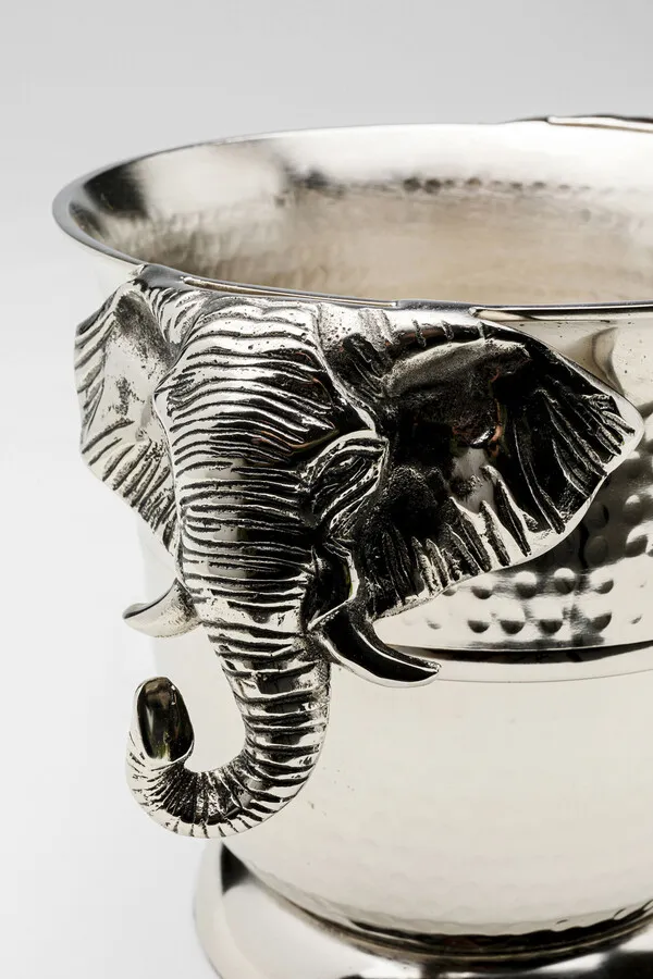 Cooler do wina HAPPY ELEPHANTS - srebrny