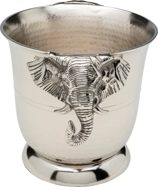 Cooler do wina HAPPY ELEPHANTS - srebrny