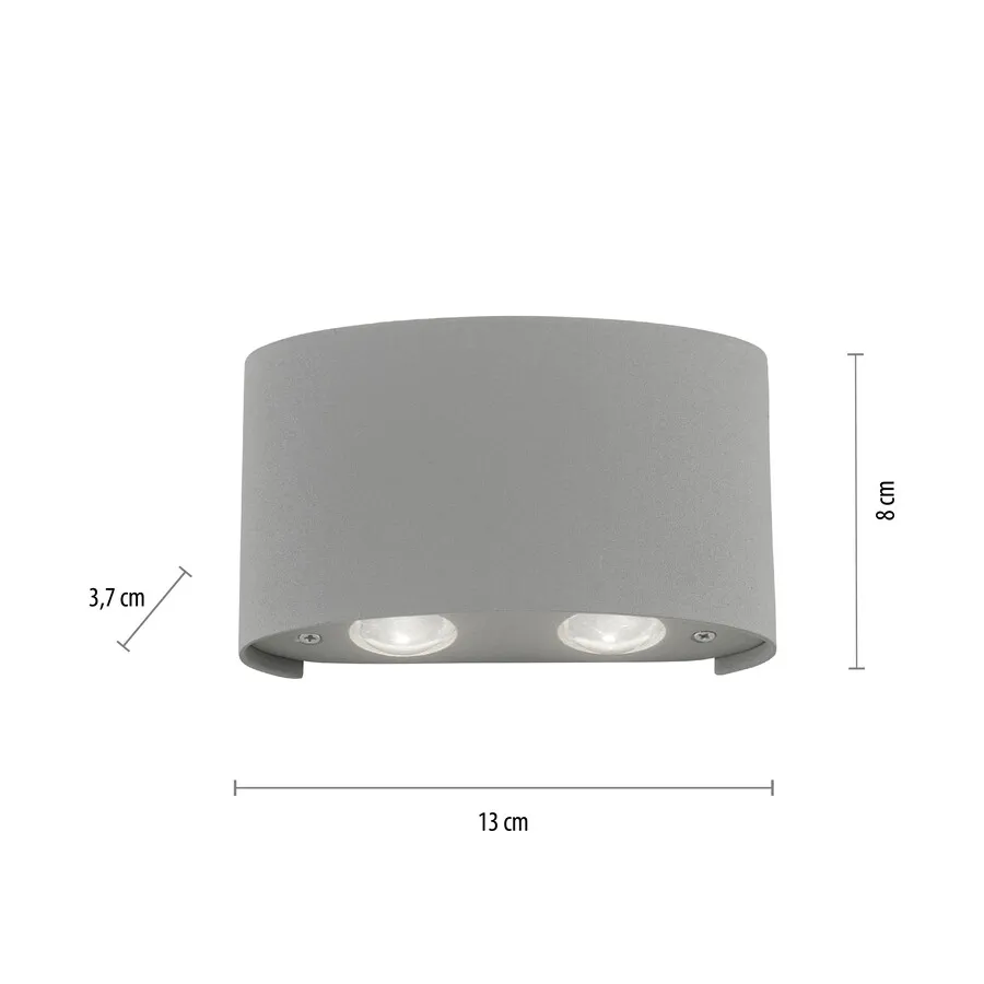 Kinkiet CARLO 9487-21 - srebrny
