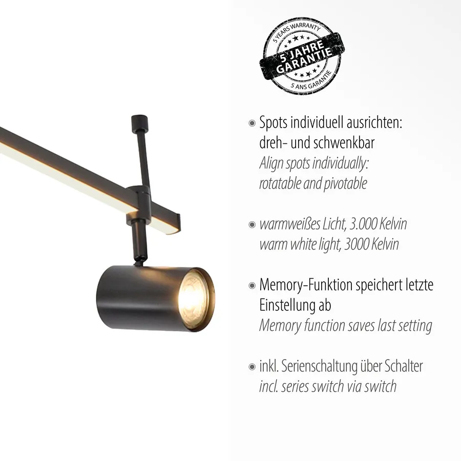 Lampa sufitowa BARIK 6525-18 - czarny