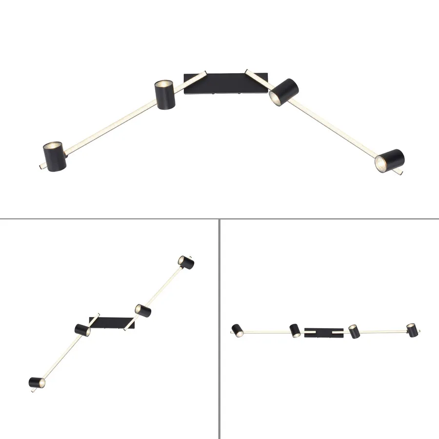 Lampa sufitowa BARIK 6525-18 - czarny