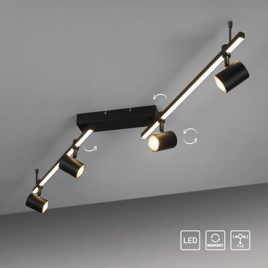 Lampa sufitowa BARIK 6525-18 - czarny