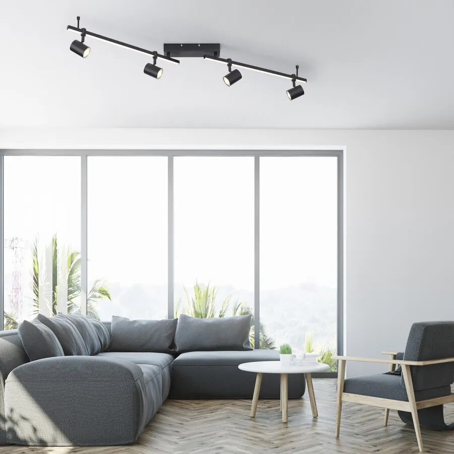 Lampa sufitowa BARIK 6525-18 - czarny