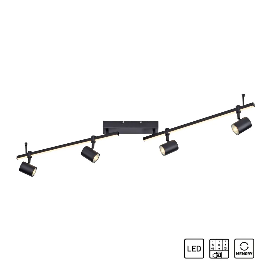 Lampa sufitowa BARIK 6525-18 - czarny