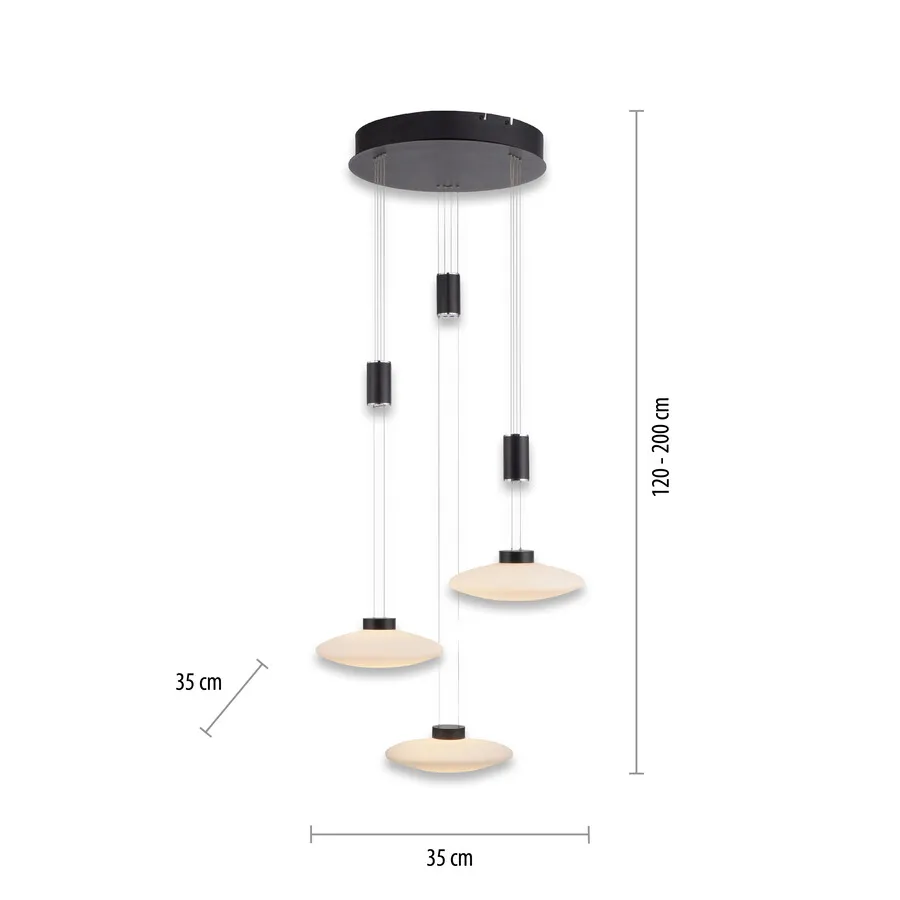 Lampa wisząca LAUTADA 2082-18 - czarny