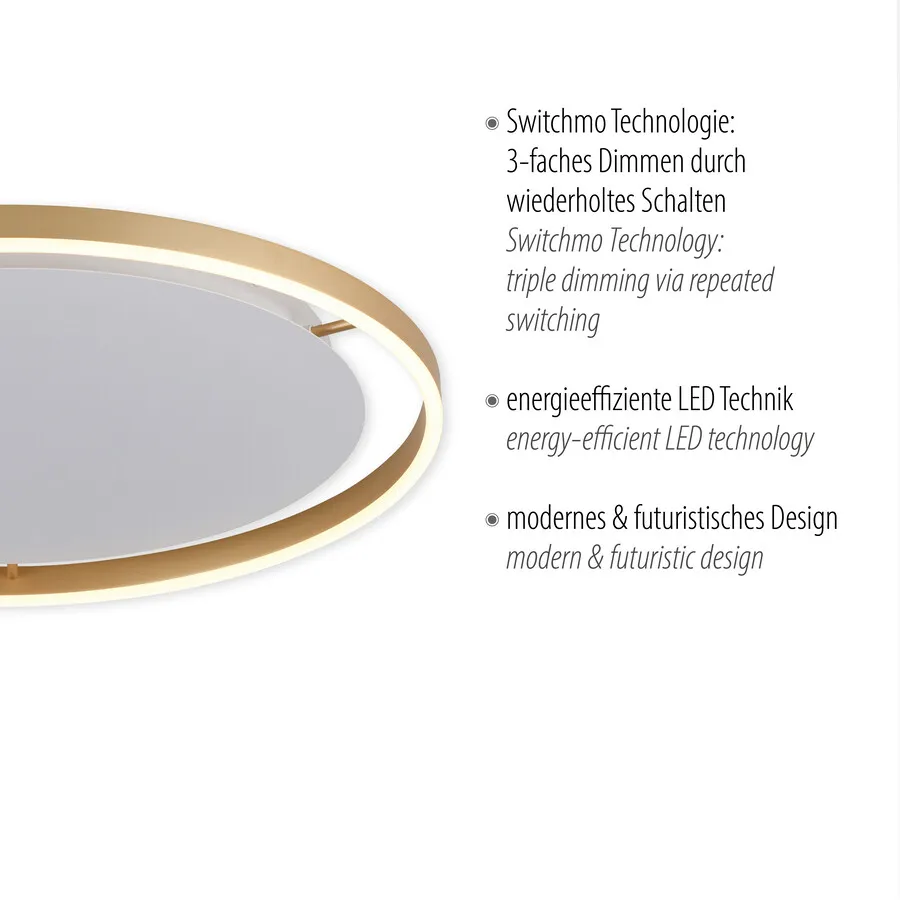 Lampa sufitowa RITUS 15392-60 - mosiądz mat
