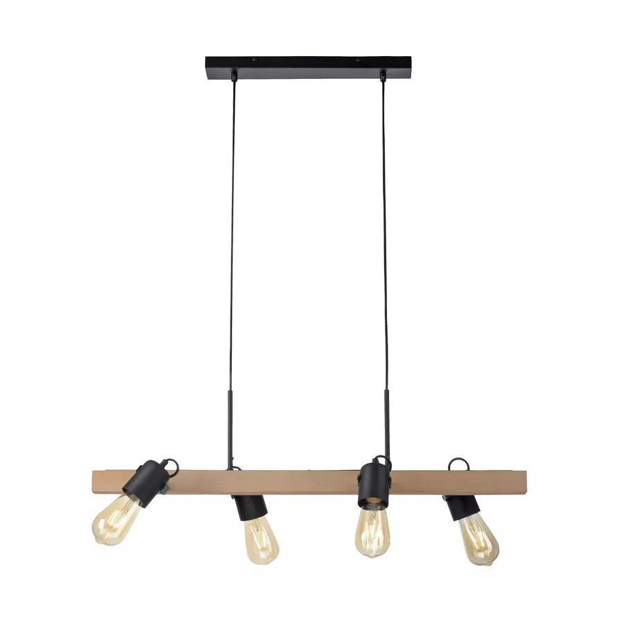 Lampa wisząca CANOP 15630-18 - czarny/naturalny