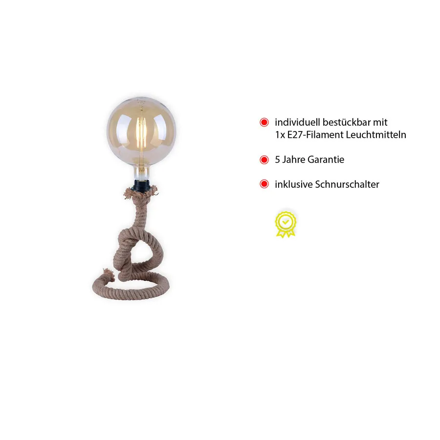 Lampa stołowa ROPE 15480-18 - naturalny