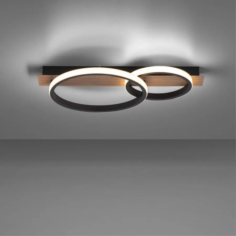 Lampa sufitowa TROOPER 15615-78 - czarny/naturalny