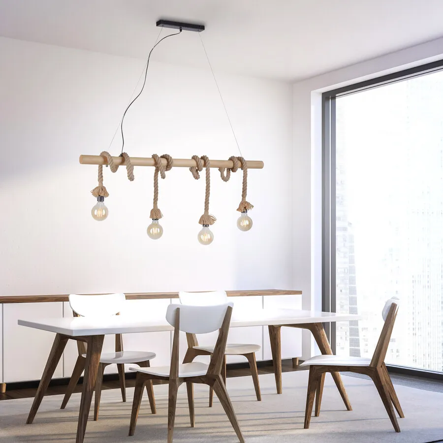 Lampa wisząca ROPE 15483-18 - naturalny