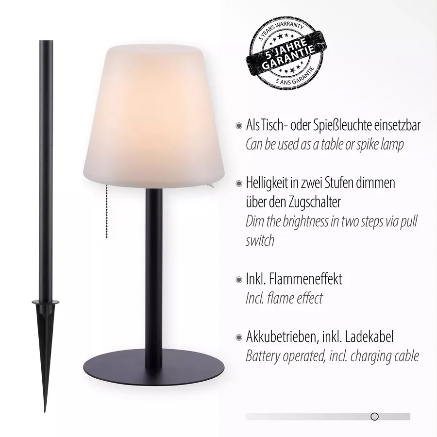 Lampa stołowa/dogruntowa KENO 19753-18 - czarny