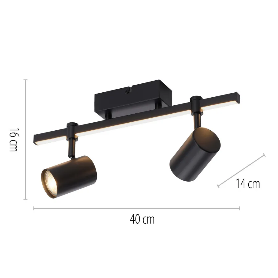 Lampa sufitowa BARIK 6524-18 - czarny