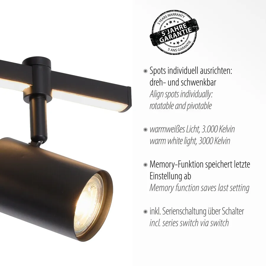 Lampa sufitowa BARIK 6524-18 - czarny