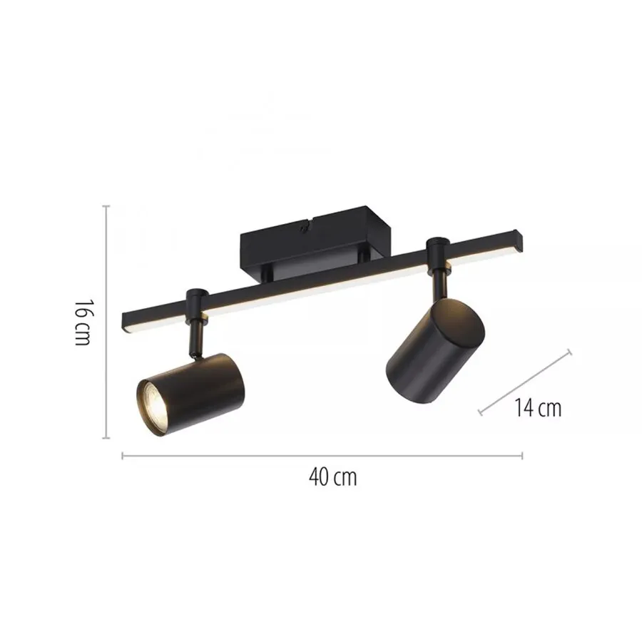 Lampa sufitowa BARIK 6524-18 - czarny