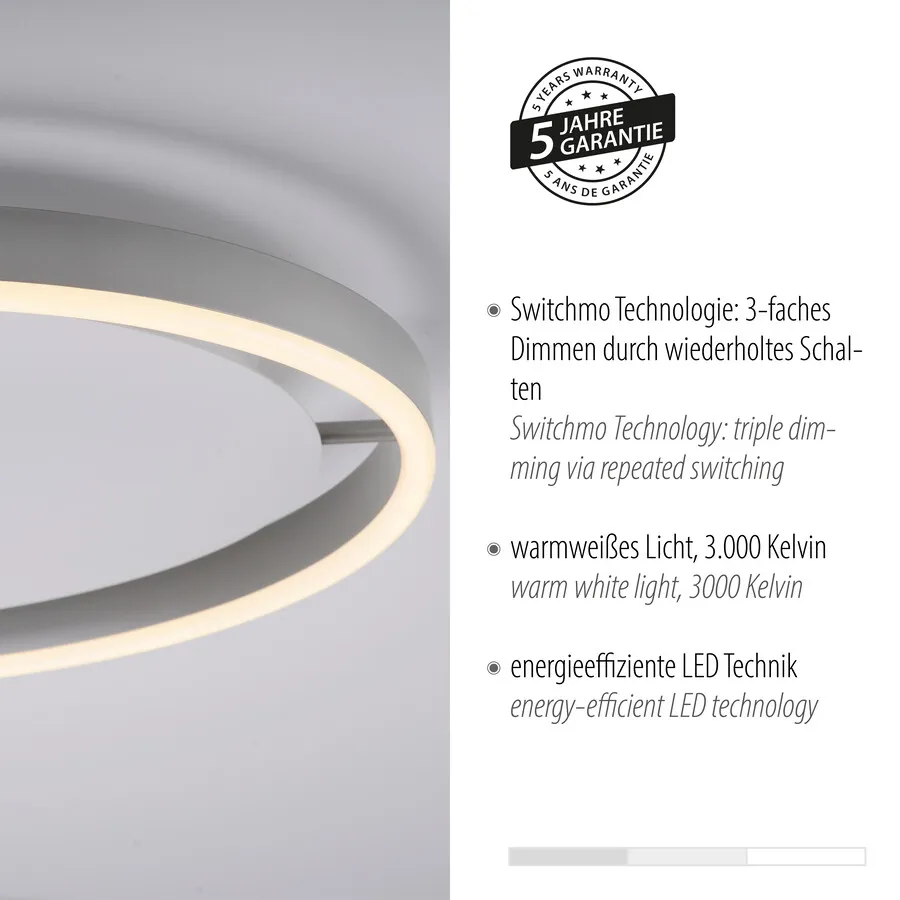 Lampa sufitowa RITUS 15391-95 - srebrny