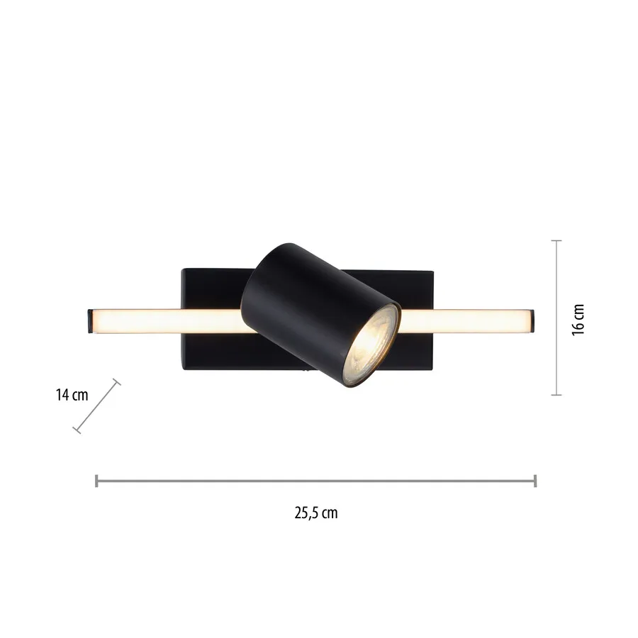 Lampa sufitowa BARIK 6523-18 - czarny