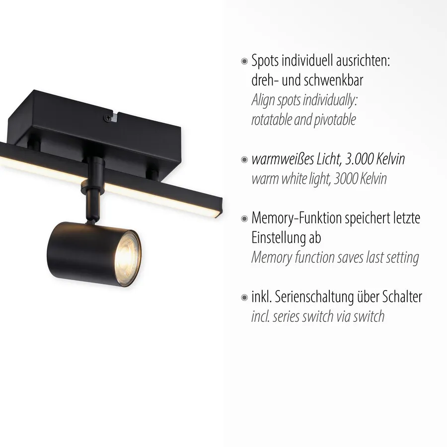 Lampa sufitowa BARIK 6523-18 - czarny