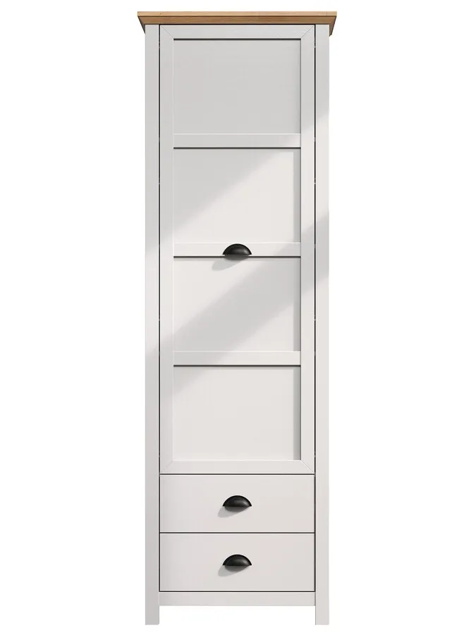 Szafa 1-drzwiowa LANDSIDE Garderoba - jasnoszary/dąb artisan