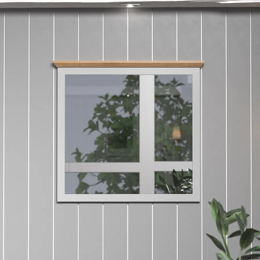 Lustro wiszące LANDSIDE Garderoba - jasnoszary/dąb artisan