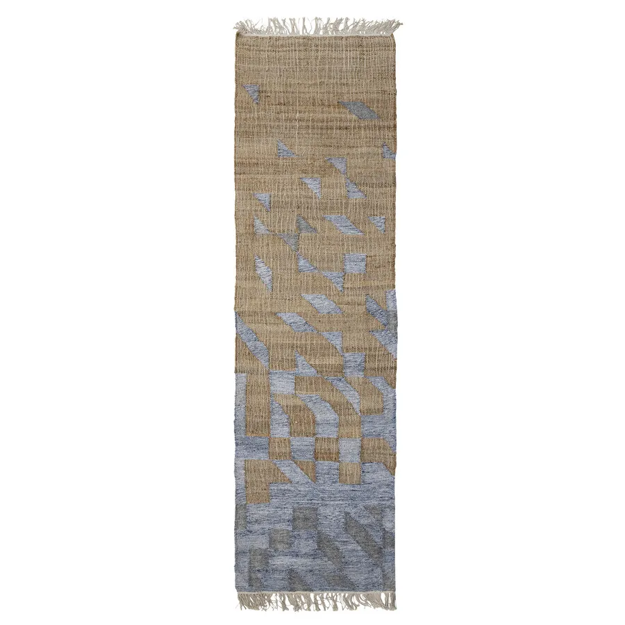 Chodnik VIKKA 245x75 - niebieski/pomarańczowy