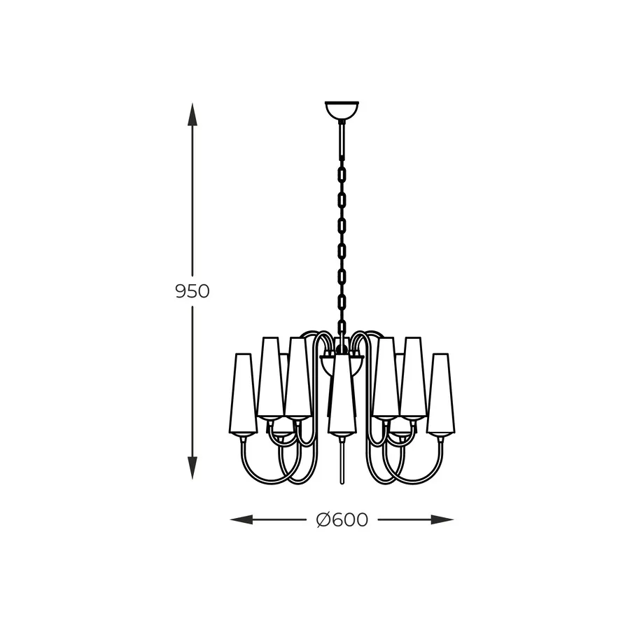 Lampa wisząca MAGNUM 10 1129 - złoty
