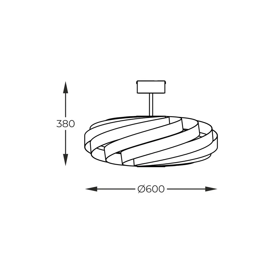 Lampa sufitowa VENTO 60 1135 - antracyt