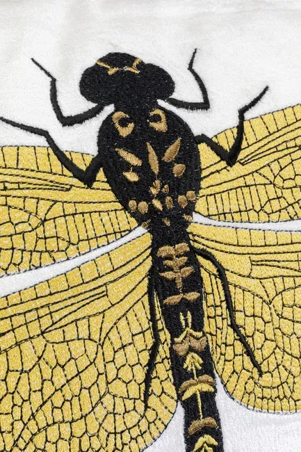 Poduszka dekoracyjna GLITTER DRAGONFLY 40x40 - biały