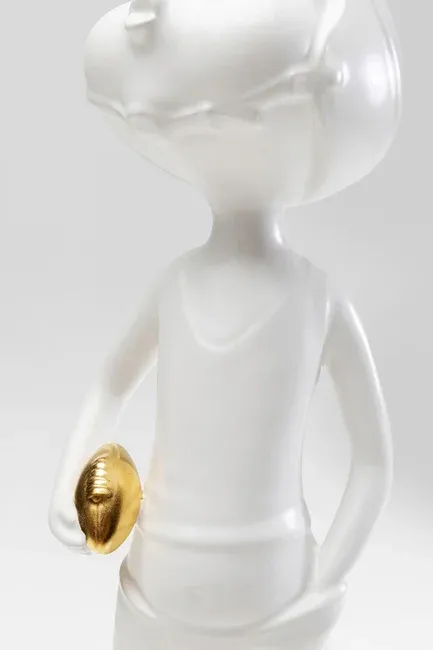 Figurka dekoracyjna BALL GIRL - biały/złoty